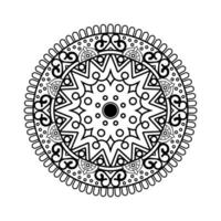 dekorativ Mandala und Muster zum mehndi, Hochzeit, Tätowierung, Islam, indisch, Arabisch. Gliederung Mandalas Färbung Buch Buchseite. vektor