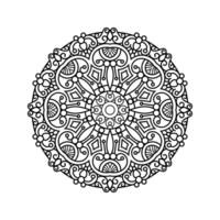 dekorativ Mandala und Muster zum mehndi, Hochzeit, Tätowierung, Islam, indisch, Arabisch. Gliederung Mandalas Färbung Buch Buchseite. vektor