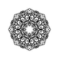 dekorativ Mandala und Muster zum mehndi, Hochzeit, Tätowierung, Islam, indisch, Arabisch. Gliederung Mandalas Färbung Buch Buchseite. vektor