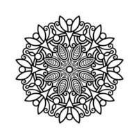 dekorativ Mandala und Muster zum mehndi, Hochzeit, Tätowierung, Islam, indisch, Arabisch. Gliederung Mandalas Färbung Buch Buchseite. vektor