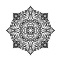 dekorativ mandala och mönster för mehndi, bröllop, tatuering, islam, indian, arabiska. översikt mandalas färg bok sida. vektor