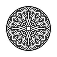 dekorativ mandala och mönster för mehndi, bröllop, tatuering, islam, indian, arabiska. översikt mandalas färg bok sida. vektor