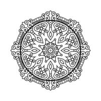 dekorativ mandala och mönster för mehndi, bröllop, tatuering, islam, indian, arabiska. översikt mandalas färg bok sida. vektor