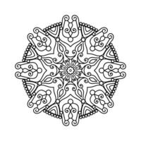 dekorativ Mandala und Muster zum mehndi, Hochzeit, Tätowierung, Islam, indisch, Arabisch. Gliederung Mandalas Färbung Buch Buchseite. vektor