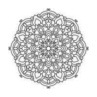 dekorativ Mandala und Muster zum mehndi, Hochzeit, Tätowierung, Islam, indisch, Arabisch. Gliederung Mandalas Färbung Buch Buchseite. vektor