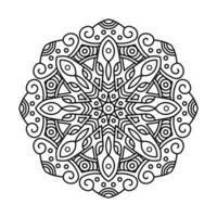 dekorativ Mandala und Muster zum mehndi, Hochzeit, Tätowierung, Islam, indisch, Arabisch. Gliederung Mandalas Färbung Buch Buchseite. vektor