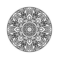 dekorativ mandala och mönster för mehndi, bröllop, tatuering, islam, indian, arabiska. översikt mandalas färg bok sida. vektor