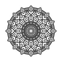 dekorativ mandala och mönster för mehndi, bröllop, tatuering, islam, indian, arabiska. översikt mandalas färg bok sida. vektor