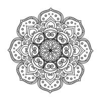 dekorativ Mandala und Muster zum mehndi, Hochzeit, Tätowierung, Islam, indisch, Arabisch. Gliederung Mandalas Färbung Buch Buchseite. vektor