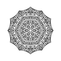 dekorativ Mandala und Muster zum mehndi, Hochzeit, Tätowierung, Islam, indisch, Arabisch. Gliederung Mandalas Färbung Buch Buchseite. vektor