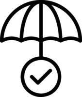 Regenschirm Liniensymbol vektor