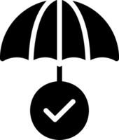 Regenschirm-Glyphe-Symbol vektor