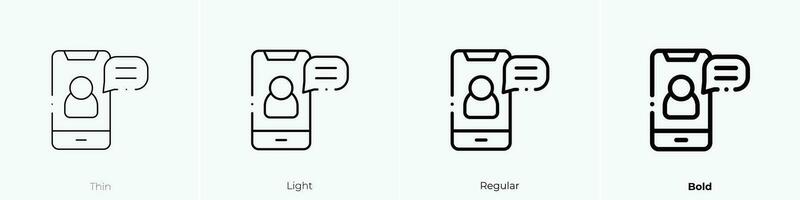 Videoanruf Symbol. dünn, Licht, regulär und Fett gedruckt Stil Design isoliert auf Weiß Hintergrund vektor