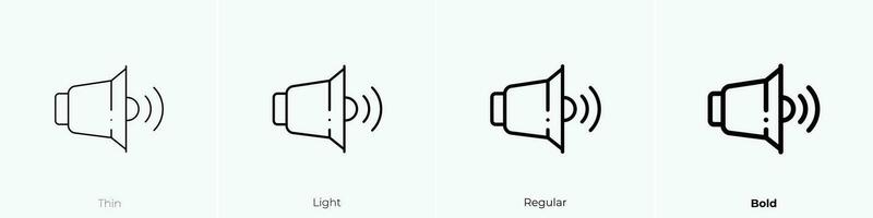 Volumen Symbol. dünn, Licht, regulär und Fett gedruckt Stil Design isoliert auf Weiß Hintergrund vektor