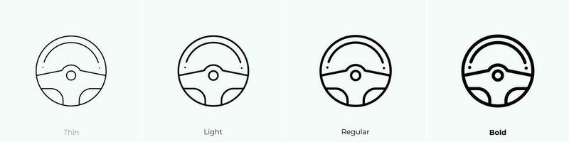 Rad Symbol. dünn, Licht, regulär und Fett gedruckt Stil Design isoliert auf Weiß Hintergrund vektor