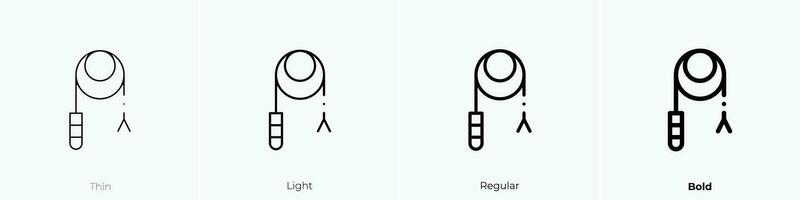 Peitsche Symbol. dünn, Licht, regulär und Fett gedruckt Stil Design isoliert auf Weiß Hintergrund vektor