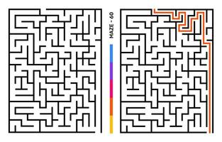 abstrakt Matze Puzzle Labyrinth mit Eintrag und Ausfahrt. Matze zum Aktivität Buch. Probleme lösen Rätsel Spiele zum Arbeitsmappe. Vektor Illustration - - eps 10