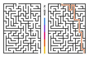 abstrakt Matze Puzzle Labyrinth mit Eintrag und Ausfahrt. Matze zum Aktivität Buch. Probleme lösen Rätsel Spiele zum Arbeitsmappe. Vektor Illustration - - eps 10