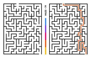 abstrakt Matze Puzzle Labyrinth mit Eintrag und Ausfahrt. Matze zum Aktivität Buch. Probleme lösen Rätsel Spiele zum Arbeitsmappe. Vektor Illustration - - eps 10