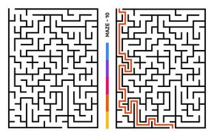 abstrakt labyrint pussel labyrint med inträde och utgång. labyrint för aktivitet bok. problemlösning pussel spel för arbetsbok. vektor illustration - eps 10