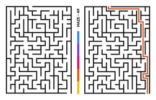 abstrakt Matze Puzzle Labyrinth mit Eintrag und Ausfahrt. Matze zum Aktivität Buch. Probleme lösen Rätsel Spiele zum Arbeitsmappe. Vektor Illustration - - eps 10