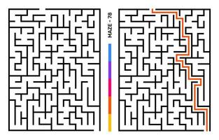 abstrakt Matze Puzzle Labyrinth mit Eintrag und Ausfahrt. Matze zum Aktivität Buch. Probleme lösen Rätsel Spiele zum Arbeitsmappe. Vektor Illustration - - eps 10