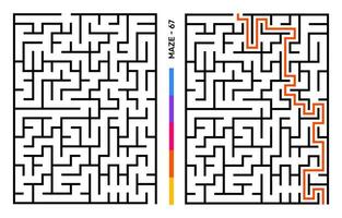 abstrakt Matze Puzzle Labyrinth mit Eintrag und Ausfahrt. Matze zum Aktivität Buch. Probleme lösen Rätsel Spiele zum Arbeitsmappe. Vektor Illustration - - eps 10