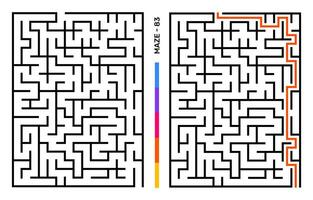 abstrakt Matze Puzzle Labyrinth mit Eintrag und Ausfahrt. Matze zum Aktivität Buch. Probleme lösen Rätsel Spiele zum Arbeitsmappe. Vektor Illustration - - eps 10