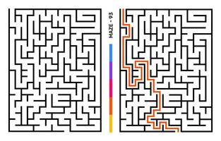 abstrakt Matze Puzzle Labyrinth mit Eintrag und Ausfahrt. Matze zum Aktivität Buch. Probleme lösen Rätsel Spiele zum Arbeitsmappe. Vektor Illustration - - eps 10