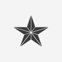 Star Symbol Vektor isoliert. Favorit, Rang, Rate, Weihnachten Symbol Zeichen