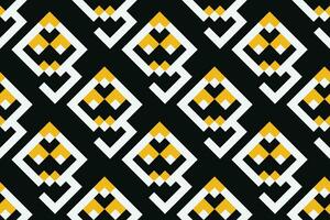 nahtlos abstrakt geometrisch Muster mit Schwarz, Gelb und Weiß Farbe. Vektor Illustration.