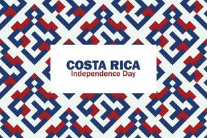 glücklich Costa Rica unabhängig Tag Vektor Vorlage Design Illustration