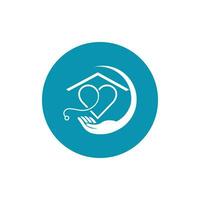 Zuhause Pflege Logo Vorlage, medizinisch Zuhause Logo vektor