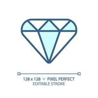 diamant pixel perfekt rgb Färg ikon. perfekt kvalitet av kund service. vip produkt utvärdering. högsta betyg. isolerat vektor illustration. enkel fylld linje teckning. redigerbar stroke