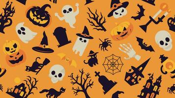gespenstisch nahtlos Halloween Muster Vektor Illustration