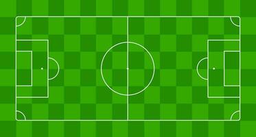 quadratisch gestreift Grün Feld Vorlage zum Fußball. Fußball Spiel Feld planen vektor