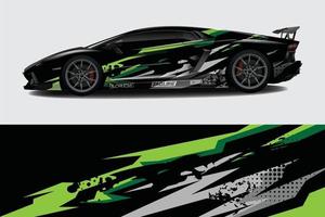 bil wrap grafisk racing abstrakt bakgrund för wrap och vinyl klistermärke vektor