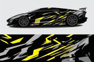 bil wrap grafisk racing abstrakt bakgrund för wrap och vinyl klistermärke vektor