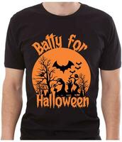 batty zum glücklich Halloween t Hemd Design vektor