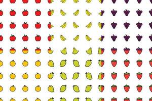 sex frukt sömlös mönster mall vektor design
