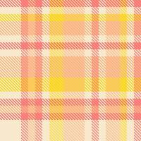 Muster prüfen Plaid von nahtlos Textil- Tartan mit ein Vektor Hintergrund Textur Stoff.