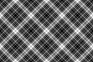 schwarz und Weiß diagonal Plaid nahtlos Muster vektor