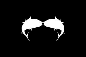 par av de tonfisk fisk silhuett, kan använda sig av för logotyp typ, konst illustration, piktogram, hemsida eller grafisk design element. vektor illustration