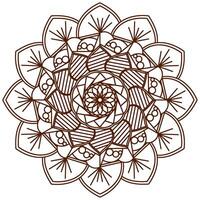 isoliert Mandala Muster skizzieren Gliederung Stil Vektor