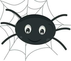 en tecknad serie Spindel med en svart ansikte och webb vektor