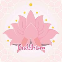 isolerat blomma lotus blomma buddhism begrepp vektor