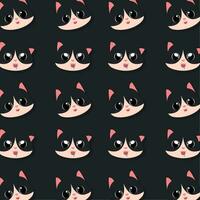 sömlös mönster bakgrund med katt emoji avatars vektor