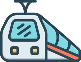 Färg ikon för tåg vektor