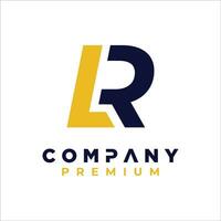 lr l r monogram logotyp design premie vektor