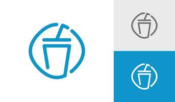 einfach geometrisch Tasse Symbol Logo Design vektor